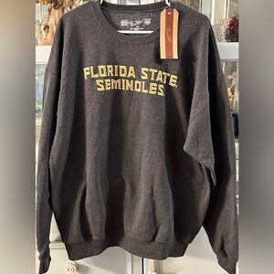 Florida State Seminoles Men's Dark Gray Crewneck Sweater